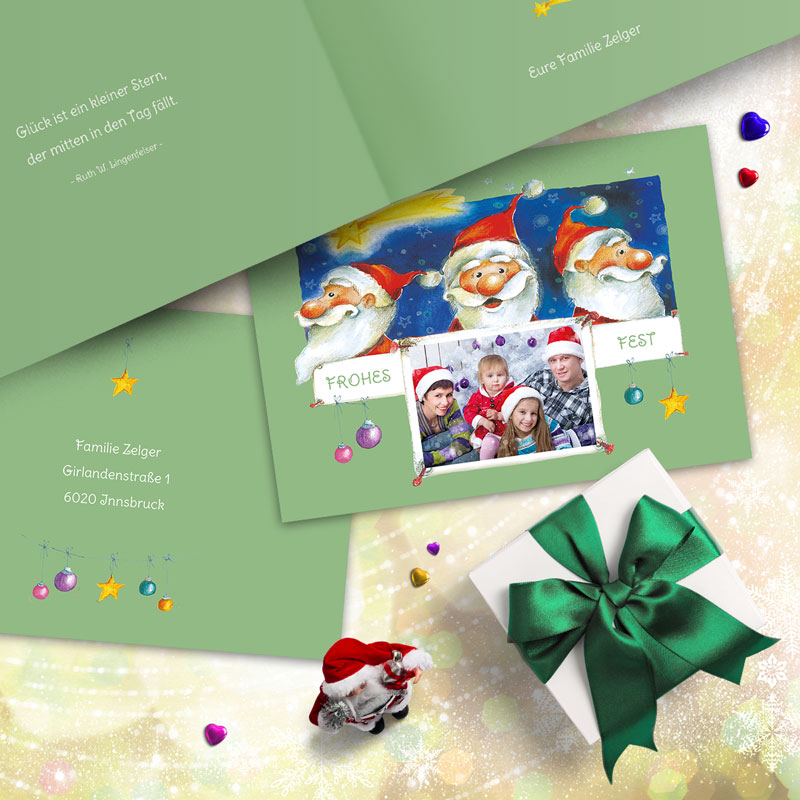 Weihnachtskarten verschenken