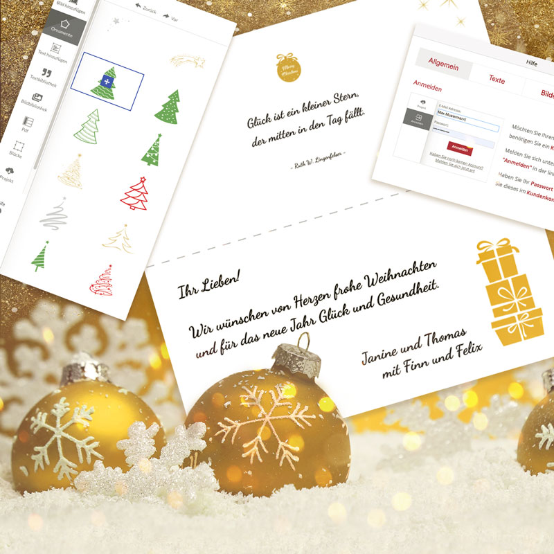 Weihnachtskarten selbst gestalten